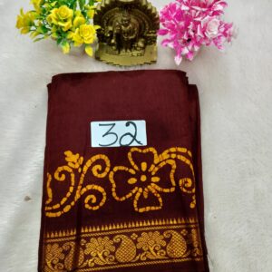 Wax Cotton Saree